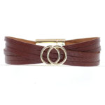 Wellmore New Simple Leather Bracelets For Women Multiple Layer Wrap Bracelet Female Jewelry Wholesale 2