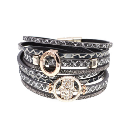 Wellmore New Stlye Leather Bracelet Wrap Bracelets For Women Trendy Bohemian Bracelets Wholesale B17110501 1