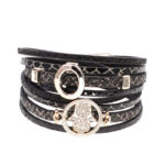 Wellmore New Stlye Leather Bracelet Wrap Bracelets For Women Trendy Bohemian Bracelets Wholesale B17110501 2