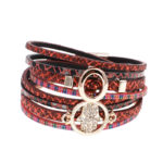 Wellmore New Stlye Leather Bracelet Wrap Bracelets For Women Trendy Bohemian Bracelets Wholesale B17110501 5