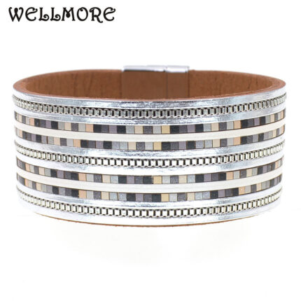 Leather Bracelets For Women Trendy Bracelet Femme Wrap Bracelets Bangles Fashion Jewelry 1