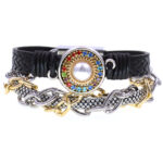 Wellmore Bohemia Leather Bracelets For Women Trendy Metal Chain Bracelets Fashion Magnet Charm Bracelets Jewelry Wholesale 5
